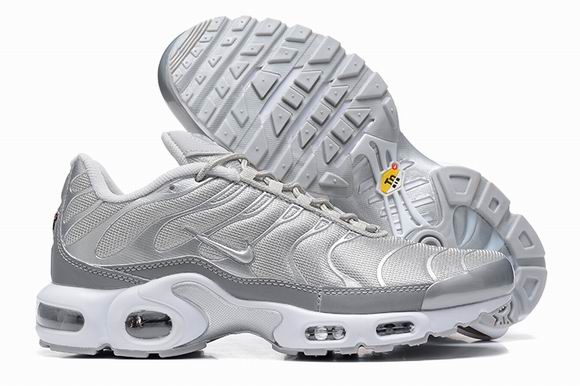 Cheap Nike Air Max Plus Silver Grey Men's Shoes-131 - Click Image to Close